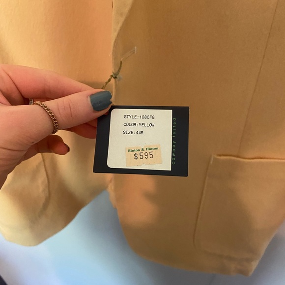 NWT Men’s McKenzie Tribe Yellow Blazer - Picture 3 of 7